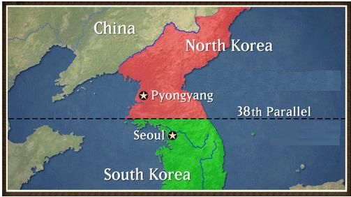 是朝鲜从韩国分裂出去还是韩国从朝鲜分裂出去，没分裂时的首都在哪？？
