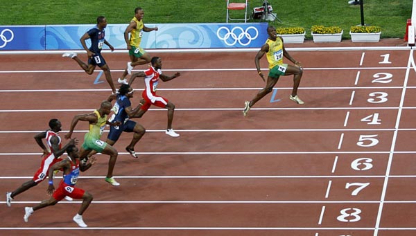 男子100米跑的世界纪录是多少