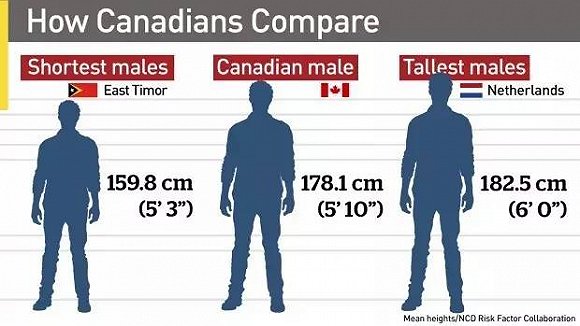 美国人平均身高