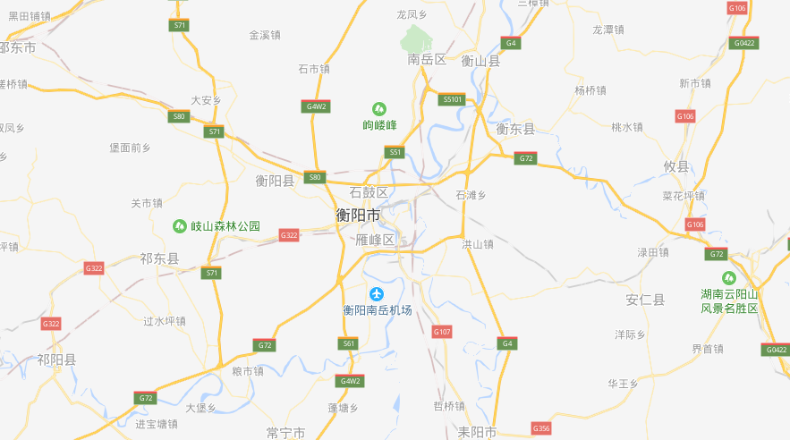 湖南省的衡阳市有哪几个区啊？