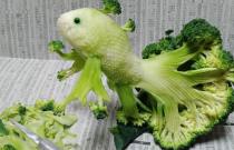 水果蔬菜的精美雕刻作品-变身水果艺术品