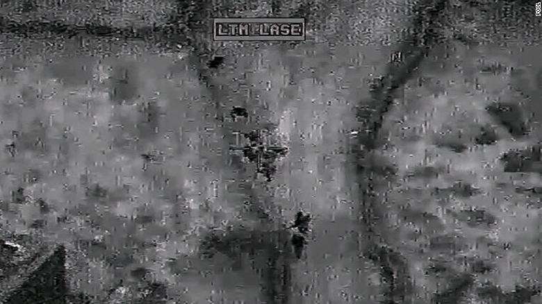 美国防部公布突袭巴格达迪的视频和照片。（图源：CNN）